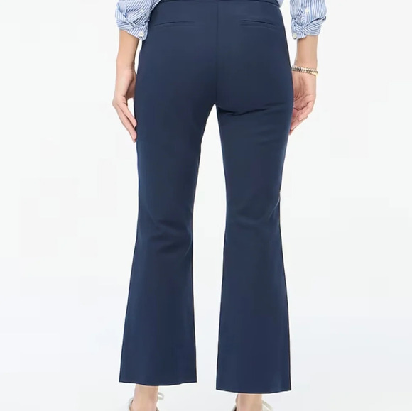 J. Crew Cotton Kelsey Flare Cropped Pants 10 - Picture 3 of 8